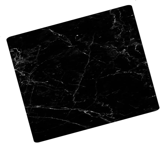 Black marble effect hob cover