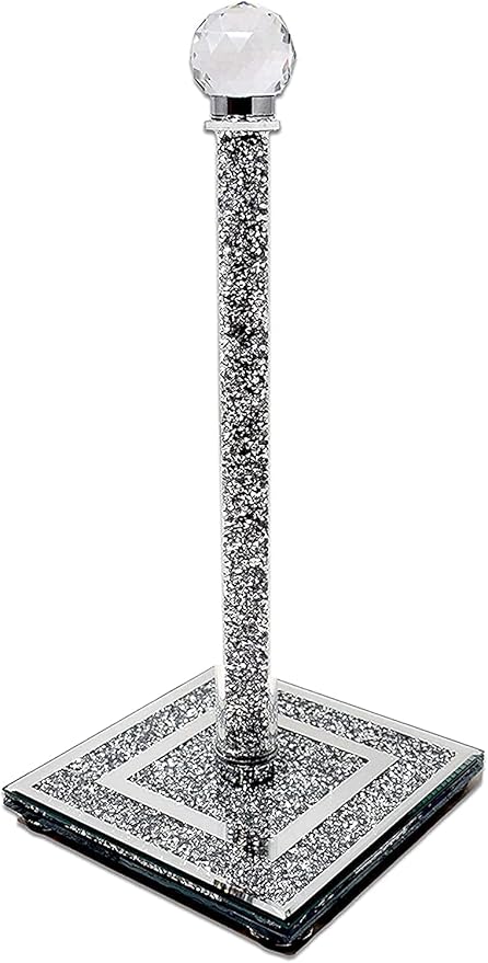 Crushed diamond kitchen roll holder chrome décor