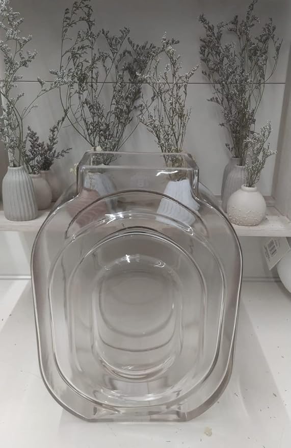 Glass bottle decorative vase clear design
