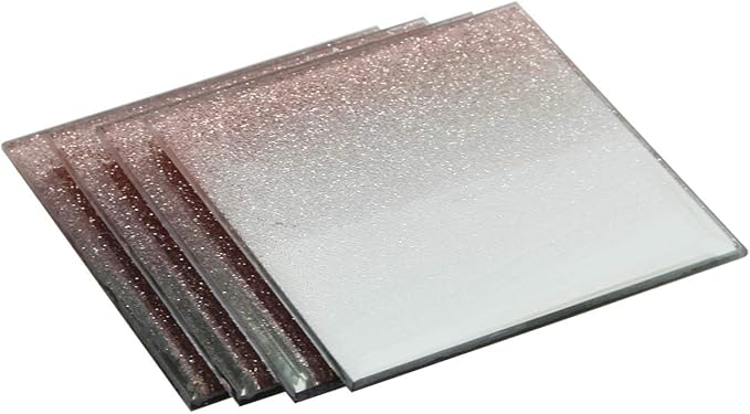 Rose gold glitter glass coasters pack of 4