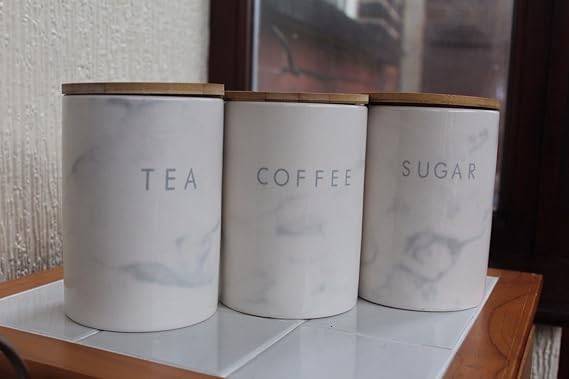 Ceramic Canister Set tea coffee sugar storage jars