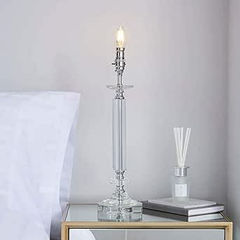 Clear crystal table lamp base
