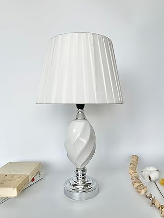 Ceramic base table lamp fabric shade