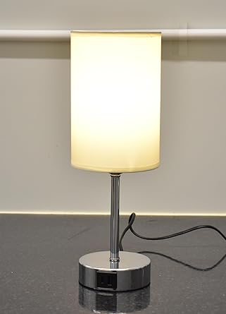 beige touch bedside lamp usb charging bedroom lighting decor