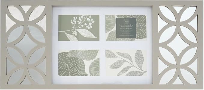 Multi photo frame grey collage mirrored
