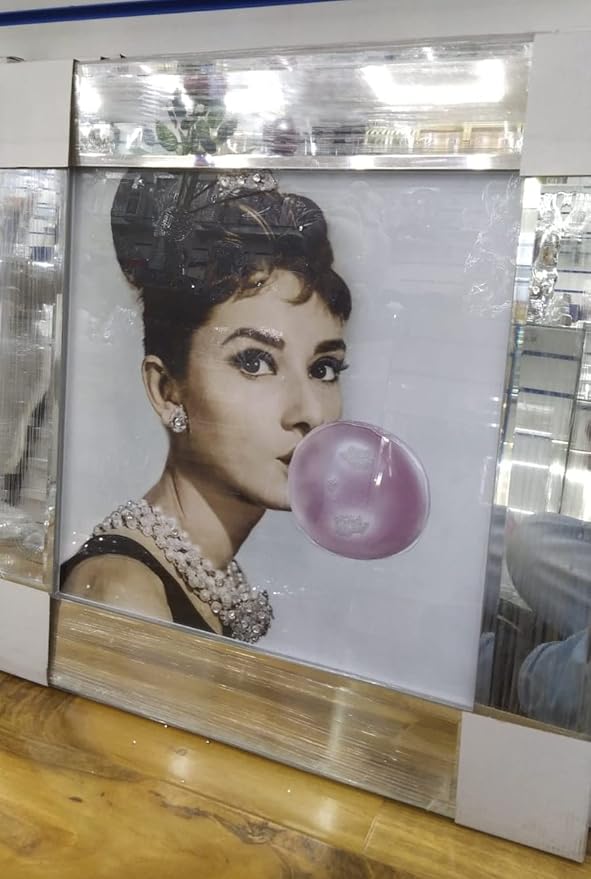 glitter portrait wall art mirror decor