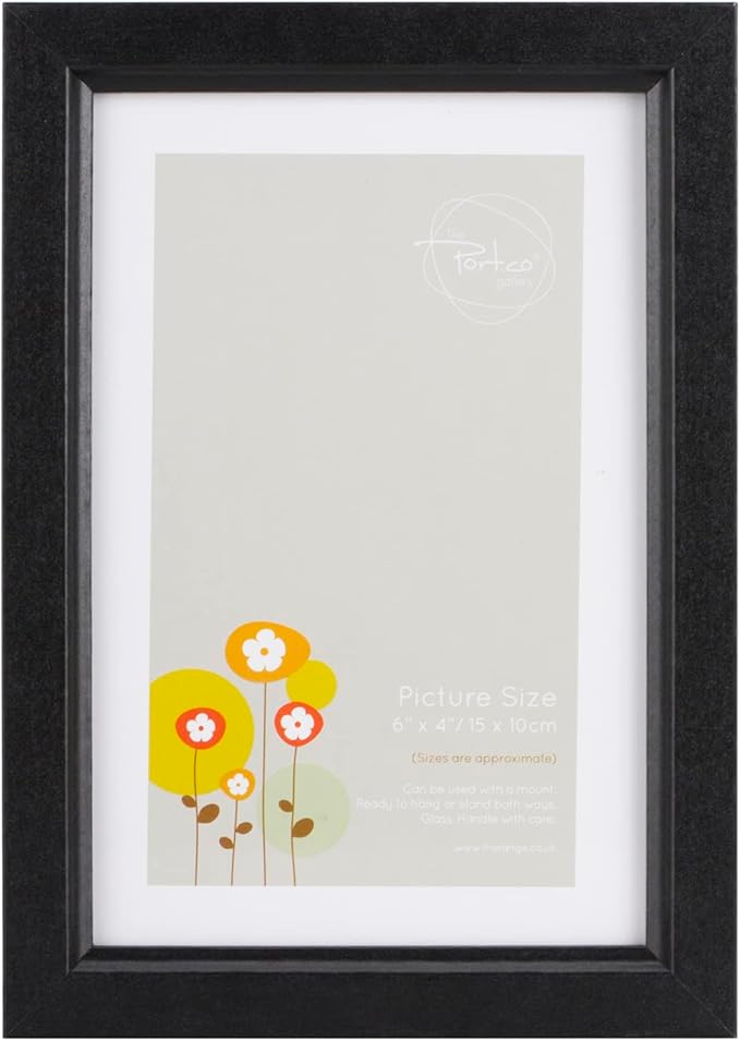 4-piece black photo frame set
