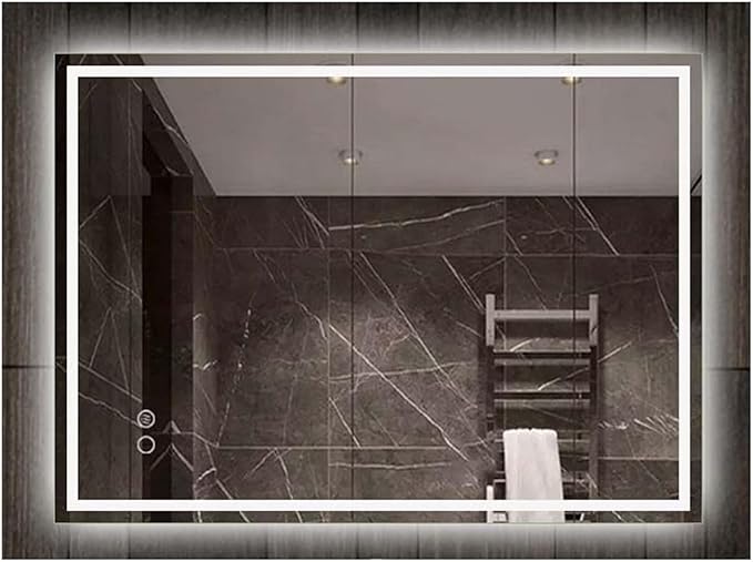 led bathroom wall mirror touch switch demister illuminated vanity mirror