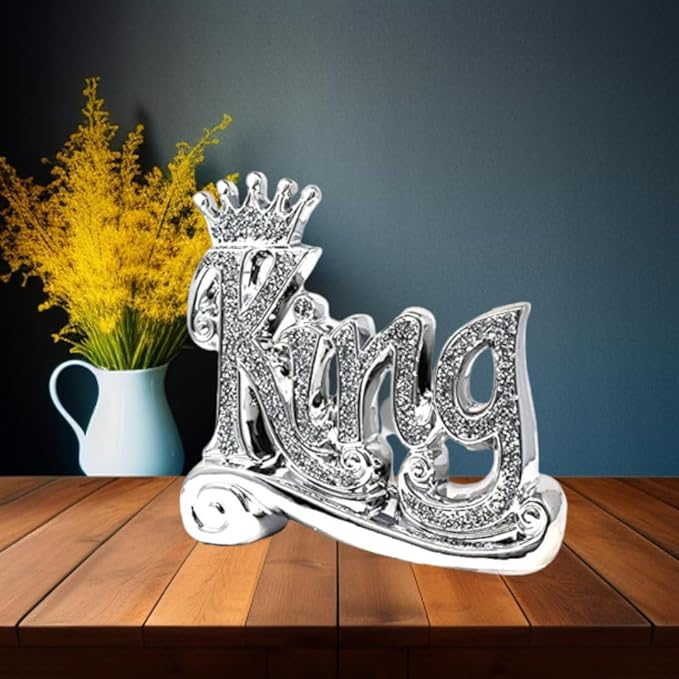 Silver king crushed diamond ornament