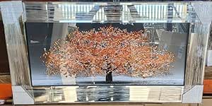 Blossom tree 3D glitter liquid art orange
