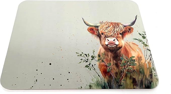 highland cow placemats cork dining table mats