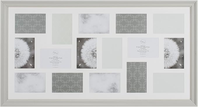 grey 16 photo collage frame decor