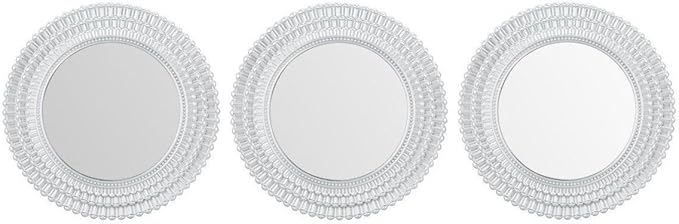 Set of 3 silver wall hanging mirrors