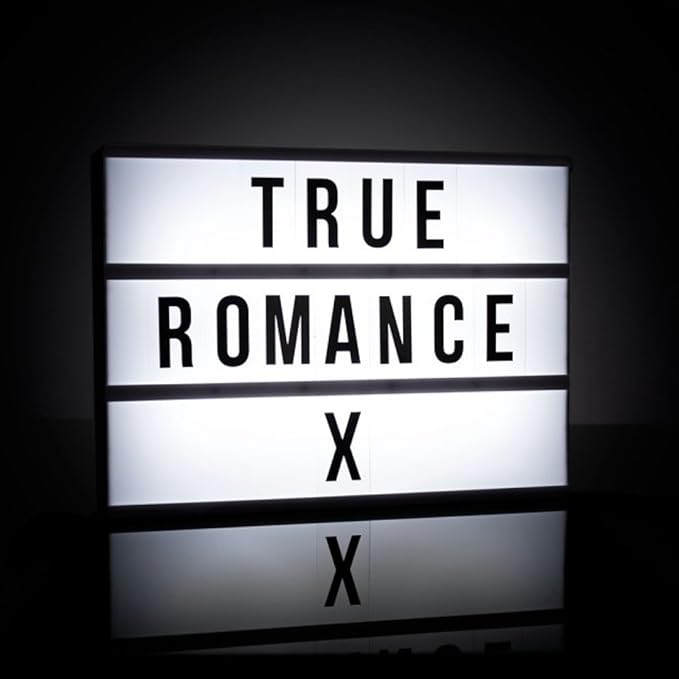 Personalised cine lightbox vintage style cinema sign