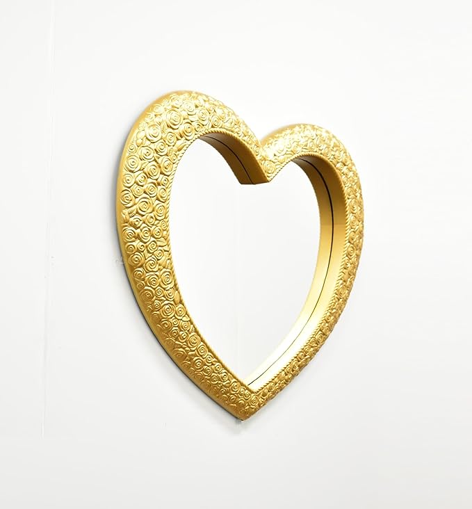 Heart shaped decorative wall mirror elegant design