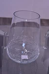 Ombre clear crackle vase 28.5x20cm