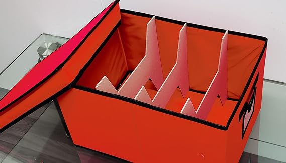 Christmas tree storage box red organiser