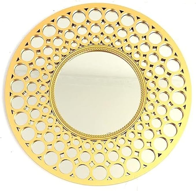 63cm round wall mirror gold frame