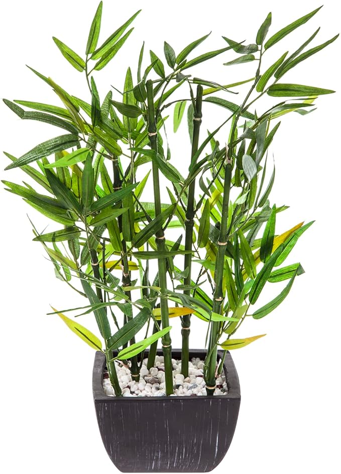 Artificial bamboo plant indoor pot decor