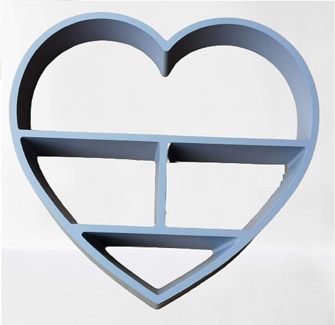 Heart floating wall shelf decorative storage shelf