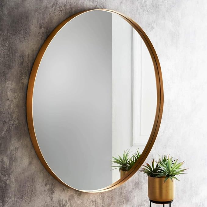 Large gold wall mirror