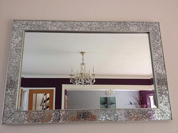 Crackle mosaic mirror wall décor