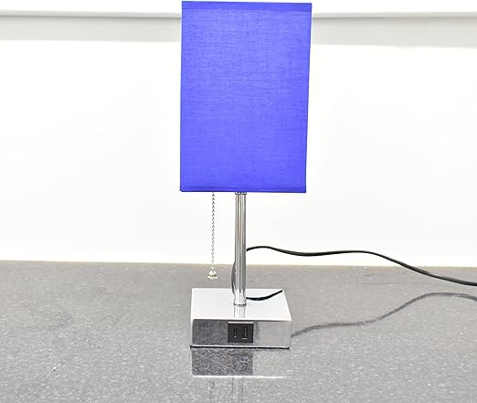 Blue USB table lamp bedside charging light