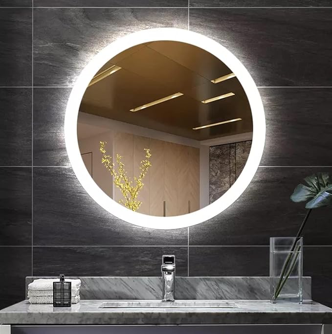 Round LED bathroom mirror 50x50cm