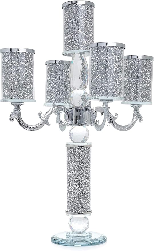 Crystal candelabra candle holder luxury table centerpiece