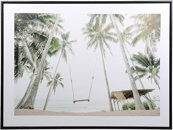 tropical beach landscape framed canvas wall art living room decor