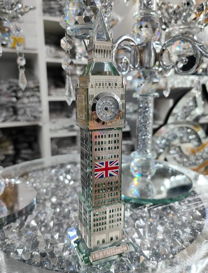 crystal big ben desk clock sparkle tabletop decorative clock gift