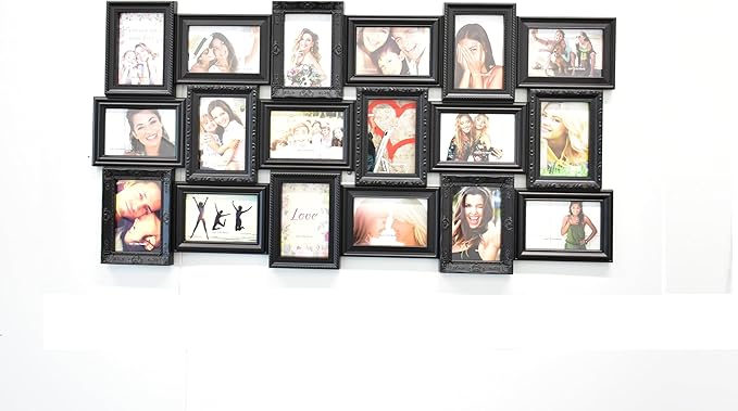 Large multi photo collage frame wall decor