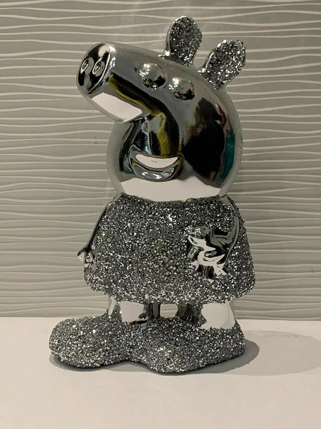 Silver crushed diamond statue ornament home décor