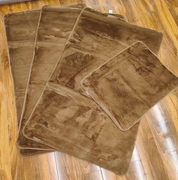 Sparkly washable rug set non slip mats