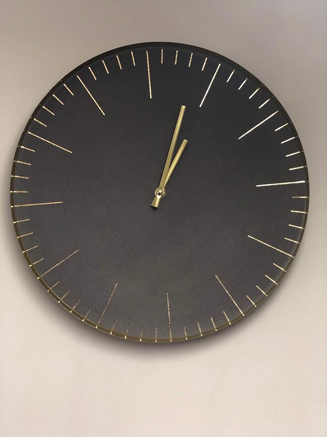 Velvet wall clock gold frame luxury wall clock
