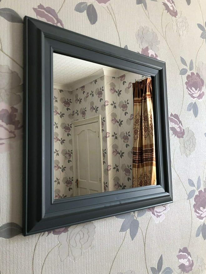 Black square wall mirror modern framed wall mirror home decor