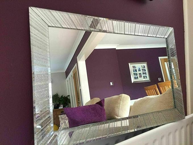 Sparkle silver decorative mirror for bedroom and hallway