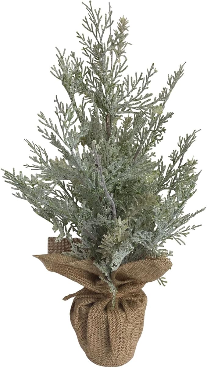 Frosted artificial tree indoor decor