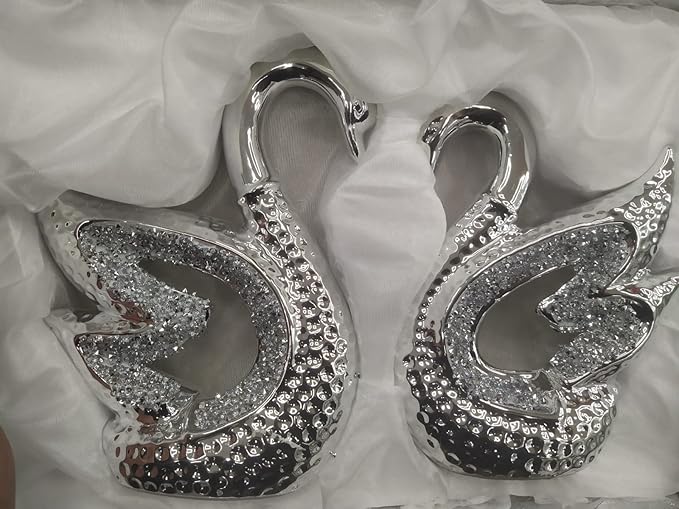 Crystal swan ornament decorative home décor