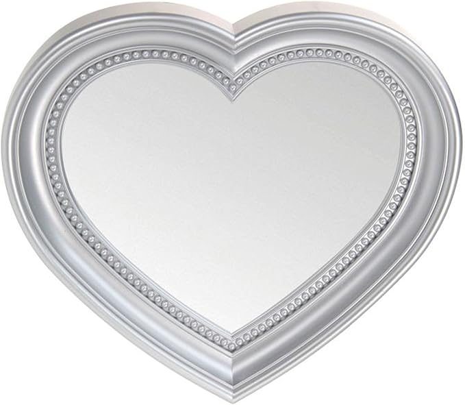 Silver heart wall mirror decorative luxury bedroom hallway wall decor