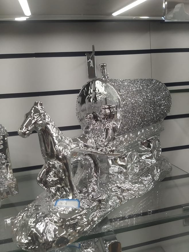 Silver sparkle Italian horse figurine