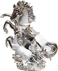 ceramic horse ornament silver decorative