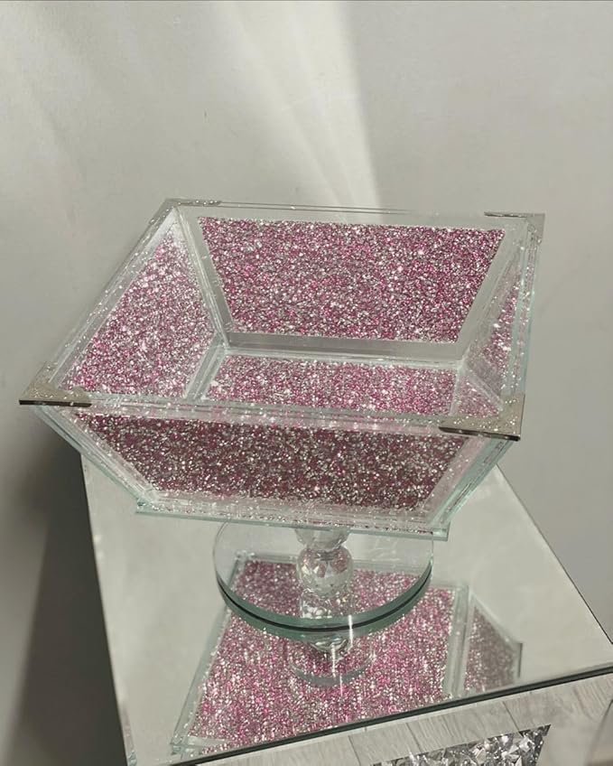 Pink crystal candy jar decorative storage jar gift idea