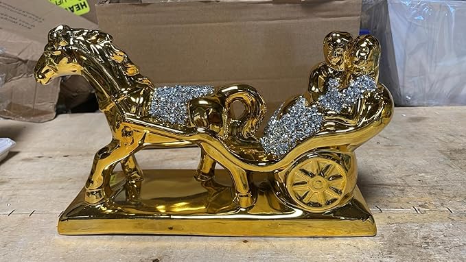 crystal horse carriage ornament wedding decor