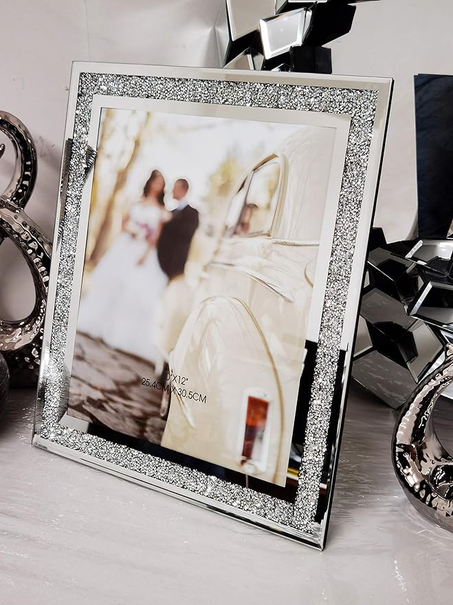 Diamond mirrored photo frame luxury picture frame