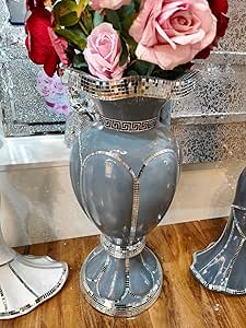 Grey & silver floor flower vase 40x60cm