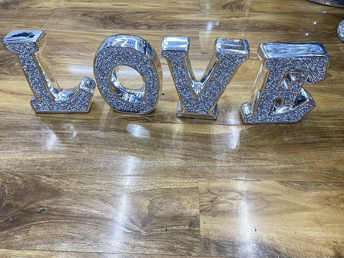 angel wing love ornament crushed diamond decor