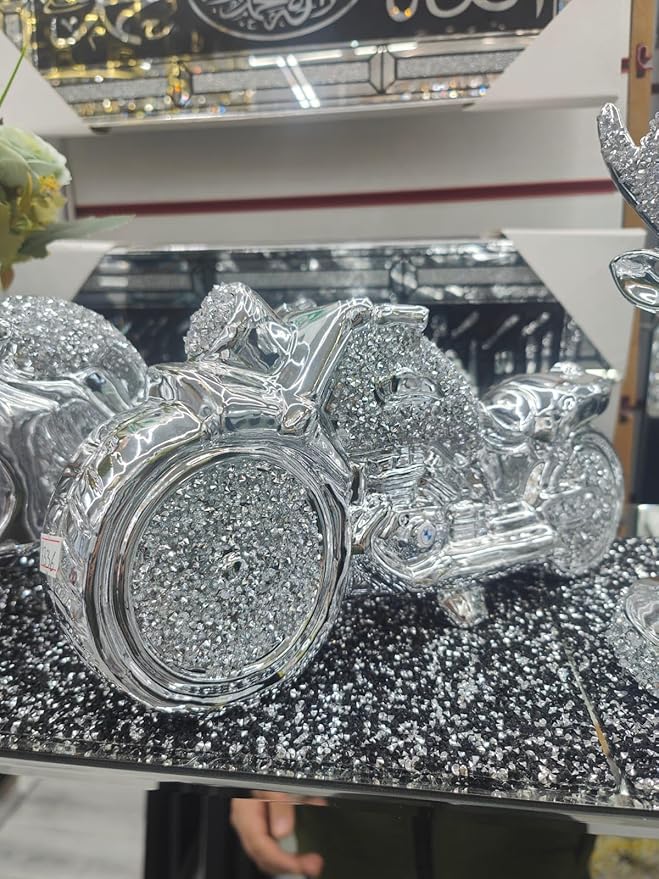 Crystal bike ornament crushed diamond decor