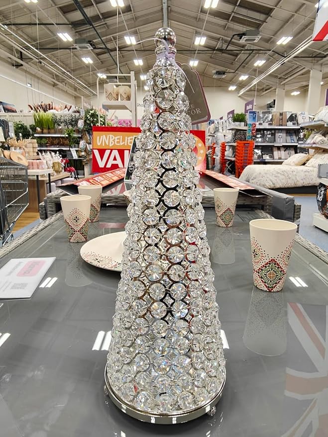  silver crystal tree decorative ornament