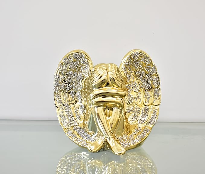 Angel wings ornament crystal home decor